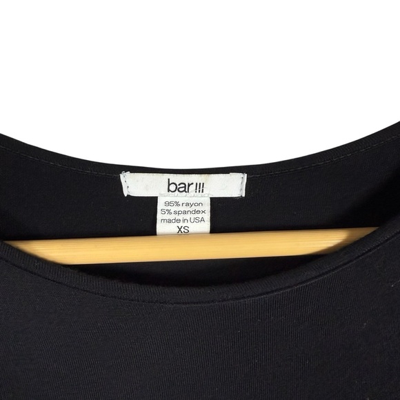 Bar III Women’s Long Sleeve Bodycon Wrap Jersey Mini Dress Black Size XS - Picture 4 of 7